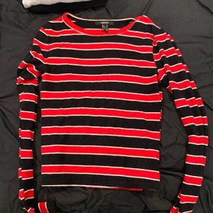 Striped cropped sweater